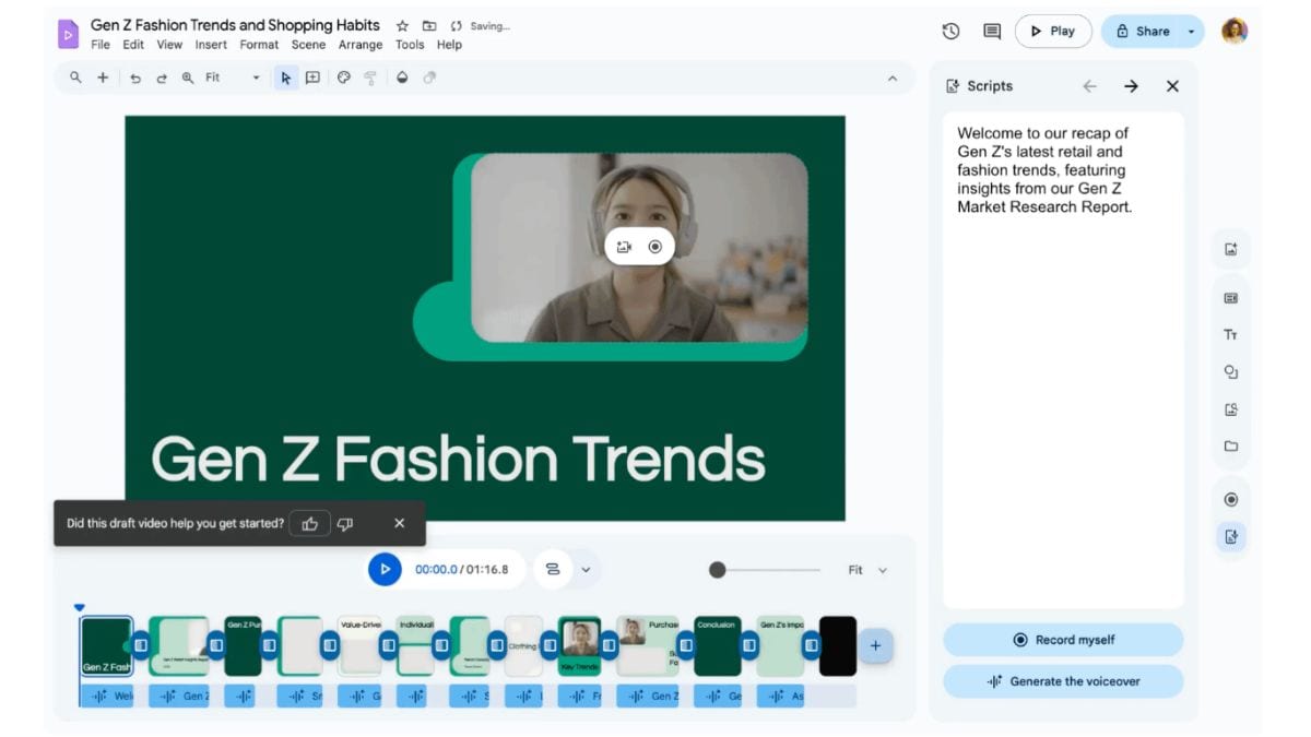 google vids ai voiceovers Google Vids AI voiceovers