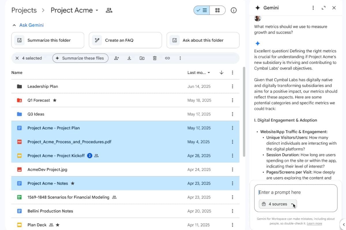 gemini gdrive Gemini in Google Drive